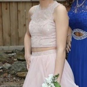 Two-piece prom dress